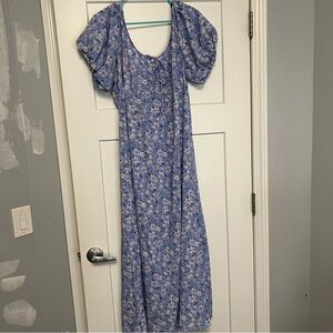 Blue Floral Maxi Dress